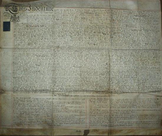 Collection of property deeds from 1733 to 1765 for Holborn Bridge